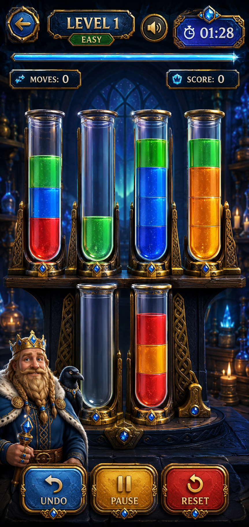 Liquid King gameplay screen